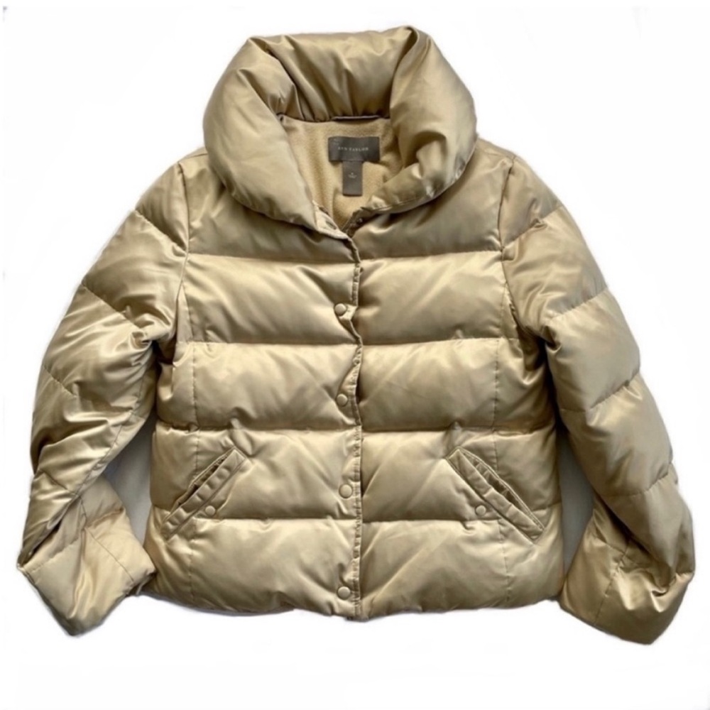 Ann Taylor Satin Puffer Jacket